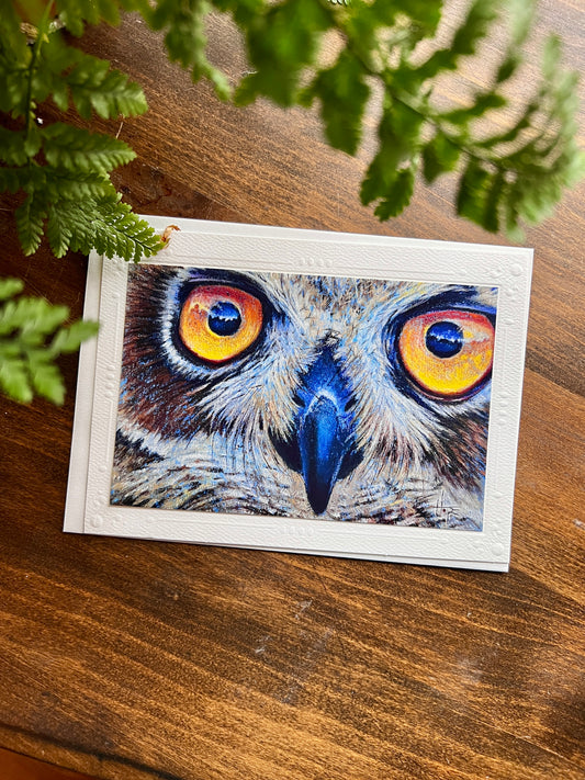 Great Horned Owl card